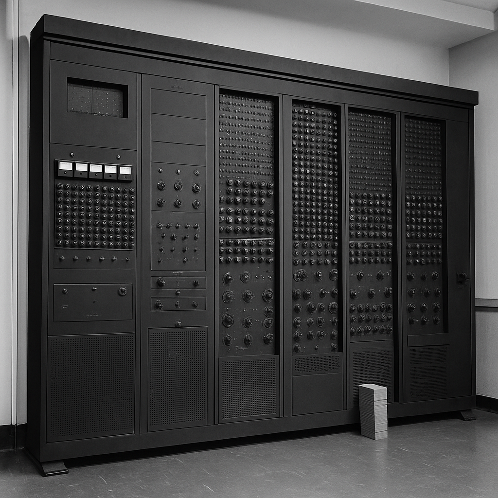 imagem simplificada do eniac(criada por IA)