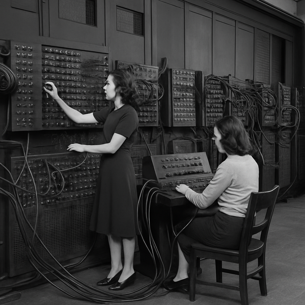 mulheres mexendo no eniac(criada por IA)